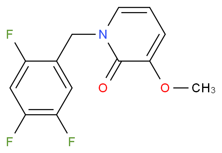 3-methoxy-1-(2,4,5-trifluorobenzyl)pyridin-2(1H)-one_分子结构_CAS_)