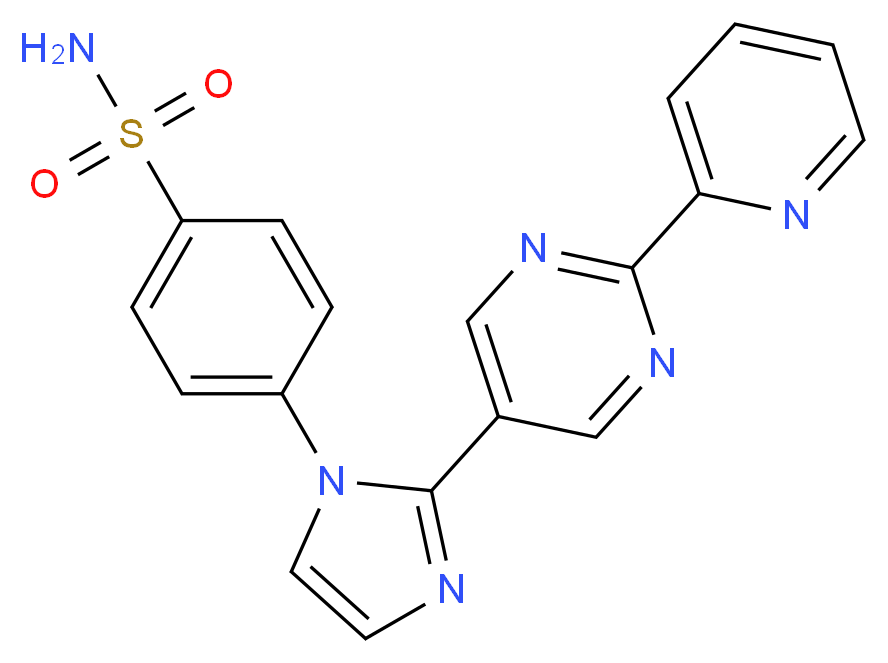 4-[2-(2-pyridin-2-ylpyrimidin-5-yl)-1H-imidazol-1-yl]benzenesulfonamide_分子结构_CAS_)