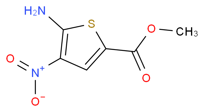 methyl 5-amino-4-nitrothiophene-2-carboxylate_分子结构_CAS_106850-17-3