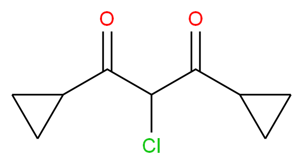 2-chloro-1,3-dicyclopropylpropane-1,3-dione_分子结构_CAS_473924-29-7