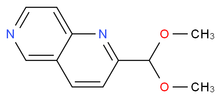2-(Dimethoxymethyl)-1,6-naphthyridine_分子结构_CAS_)