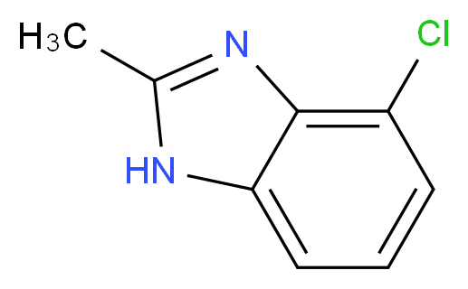 4-chloro-2-methyl-1H-1,3-benzodiazole_分子结构_CAS_5599-82-6