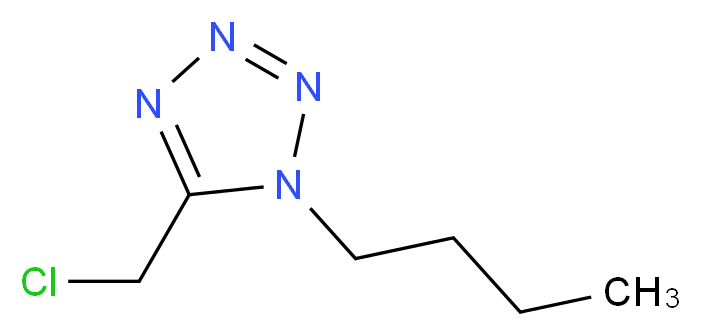 1-butyl-5-(chloromethyl)-1H-tetrazole_分子结构_CAS_37468-43-2)