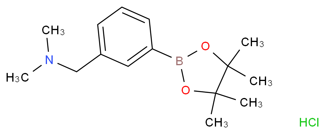 3-[(N,N-Dimethylamino)methyl]benzeneboronic acid pinacol ester hydrochloride_分子结构_CAS_)