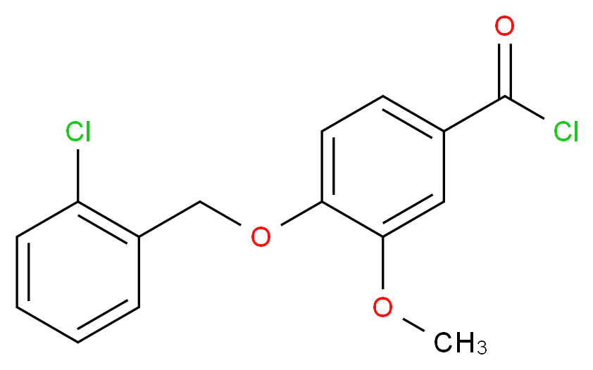 4-[(2-chlorophenyl)methoxy]-3-methoxybenzoyl chloride_分子结构_CAS_381205-83-0