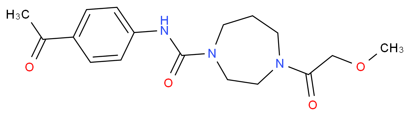 N-(4-acetylphenyl)-4-(methoxyacetyl)-1,4-diazepane-1-carboxamide_分子结构_CAS_)