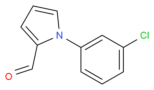 1-(3-chlorophenyl)-1H-pyrrole-2-carbaldehyde_分子结构_CAS_86454-33-3)