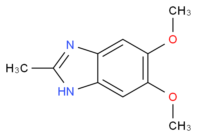 5,6-dimethoxy-2-methyl-1H-1,3-benzodiazole_分子结构_CAS_51437-32-2