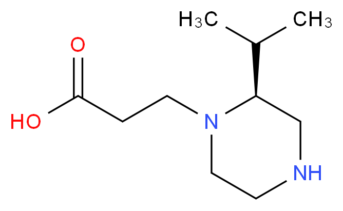 (S)-3-(2-isopropylpiperazin-1-yl)propanoic acid_分子结构_CAS_1240588-42-4)