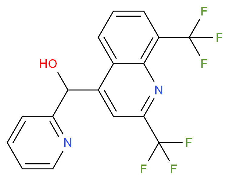 [2,8-bis(trifluoromethyl)quinolin-4-yl](pyridin-2-yl)methanol_分子结构_CAS_68496-04-8