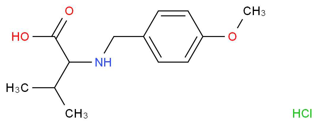 2-((4-methoxybenzyl)amino)-3-methylbutanoic acid hydrochloride_分子结构_CAS_)