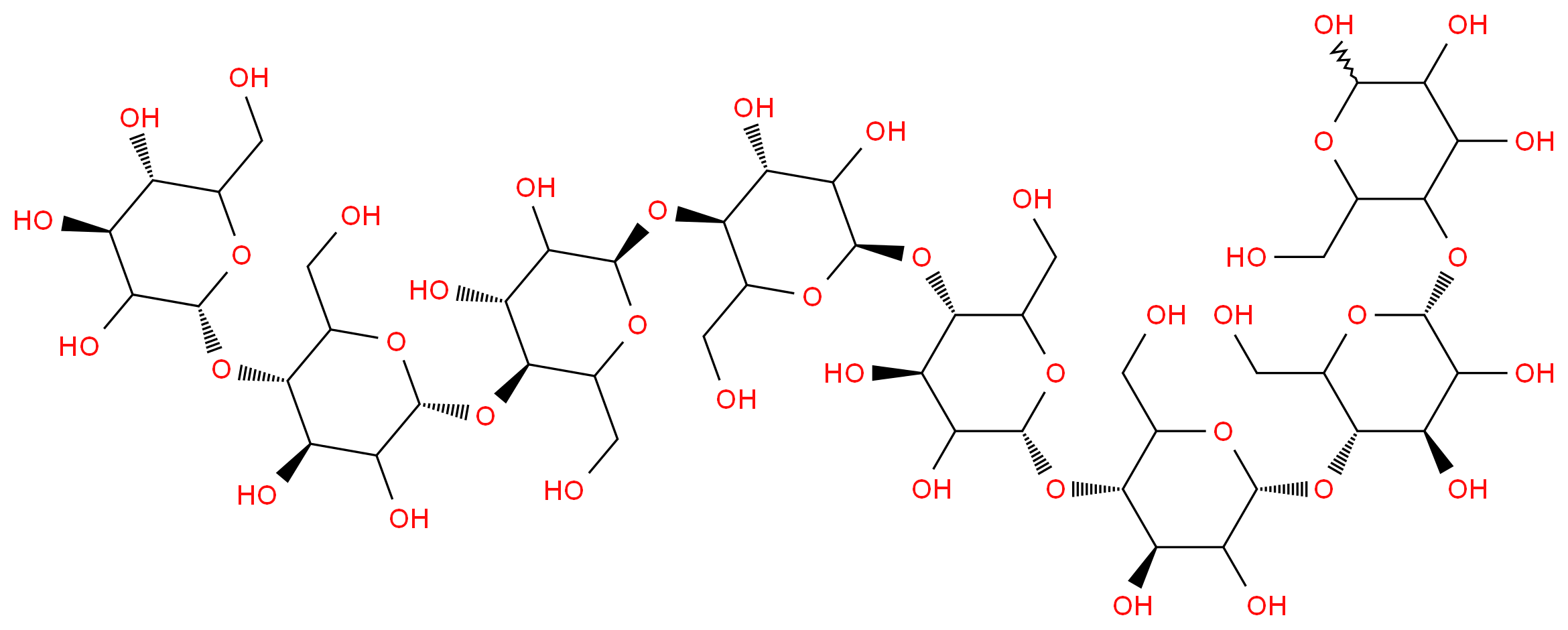 (2R,4S,5S)-2-{[(3S,4R,6R)-6-{[(3S,4R,6R)-6-{[(3S,4R,6R)-6-{[(3S,4R,6R)-6-{[(3S,4R,6R)-6-{[(3S,4R,6R)-4,5-dihydroxy-2-(hydroxymethyl)-6-{[4,5,6-trihydroxy-2-(hydroxymethyl)oxan-3-yl]oxy}oxan-3-yl]oxy}-4,5-dihydroxy-2-(hydroxymethyl)oxan-3-yl]oxy}-4,5-dihydroxy-2-(hydroxymethyl)oxan-3-yl]oxy}-4,5-dihydroxy-2-(hydroxymethyl)oxan-3-yl]oxy}-4,5-dihydroxy-2-(hydroxymethyl)oxan-3-yl]oxy}-4,5-dihydroxy-2-(hydroxymethyl)oxan-3-yl]oxy}-6-(hydroxymethyl)oxane-3,4,5-triol_分子结构_CAS_6156-84-9
