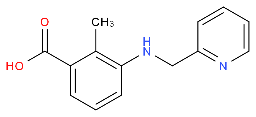 2-methyl-3-[(2-pyridinylmethyl)amino]benzoic acid_分子结构_CAS_881445-78-9)
