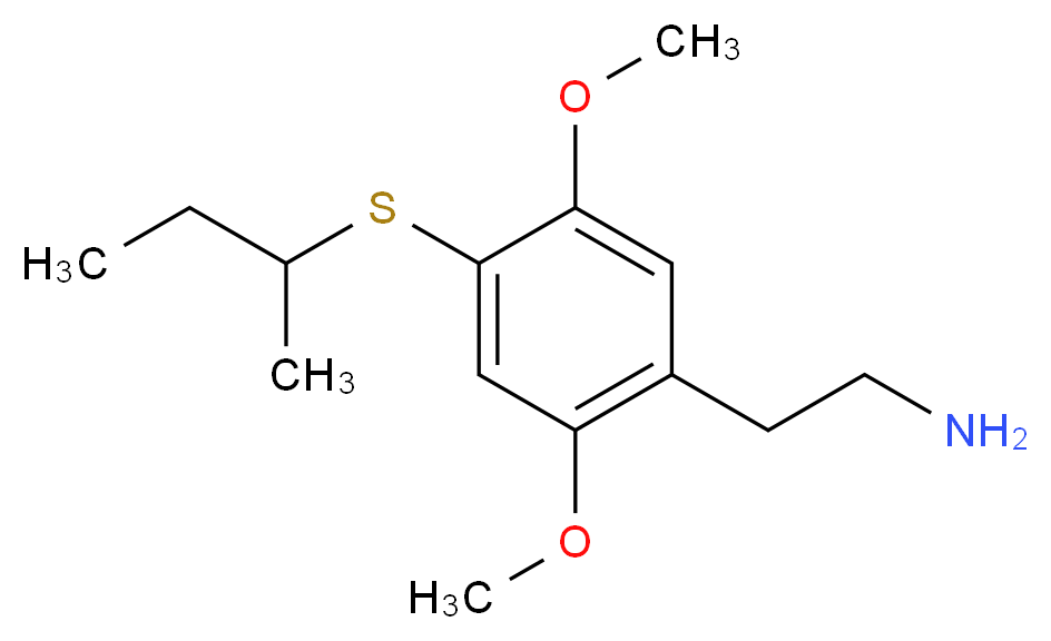 2-[4-(butan-2-ylsulfanyl)-2,5-dimethoxyphenyl]ethan-1-amine_分子结构_CAS_207740-32-7