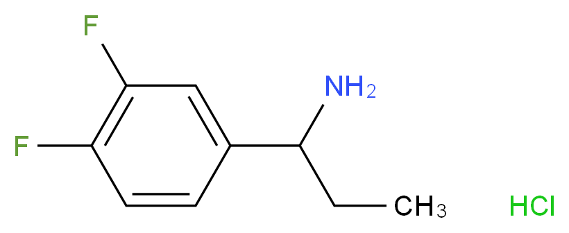 (1S)-1-(3,4-difluorophenyl)propan-1-amine hydrochloride_分子结构_CAS_847448-32-2)