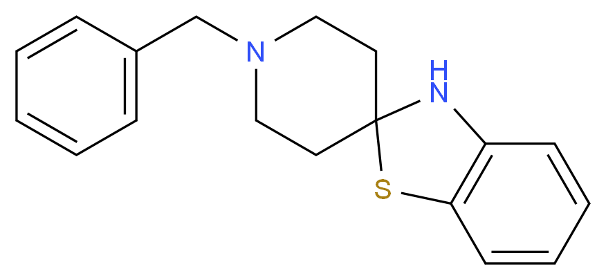 1'-benzyl-3H-spiro[1,3-benzothiazole-2,4'-piperidine]_分子结构_CAS_63208-95-7