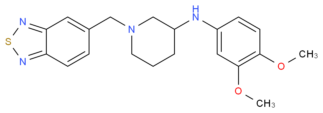 1-(2,1,3-benzothiadiazol-5-ylmethyl)-N-(3,4-dimethoxyphenyl)-3-piperidinamine_分子结构_CAS_)