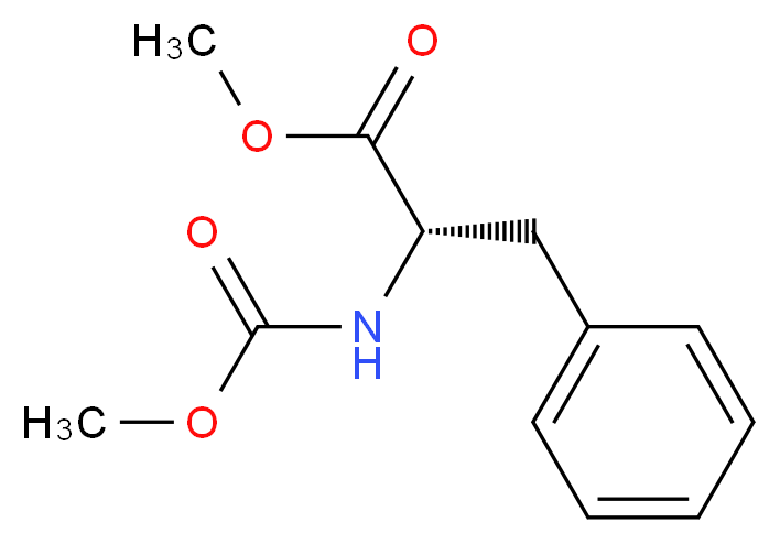 methyl (2S)-2-[(methoxycarbonyl)amino]-3-phenylpropanoate_分子结构_CAS_41844-71-7