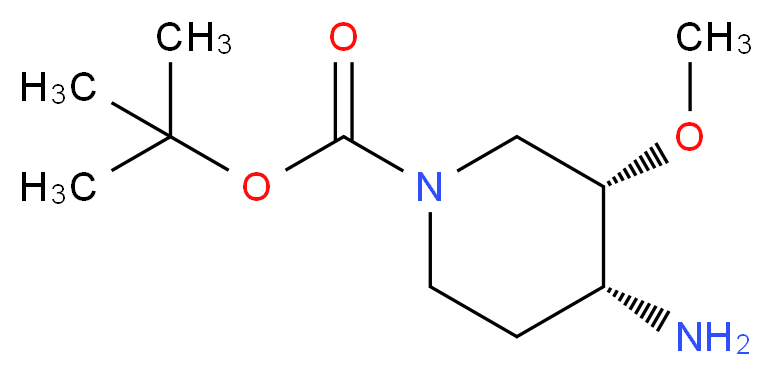 cis-4-Amino-1-Boc-3-methoxypiperidine_分子结构_CAS_1171124-68-7)