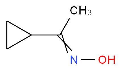 (E)-1-cyclopropylethanone oxime_分子结构_CAS_)