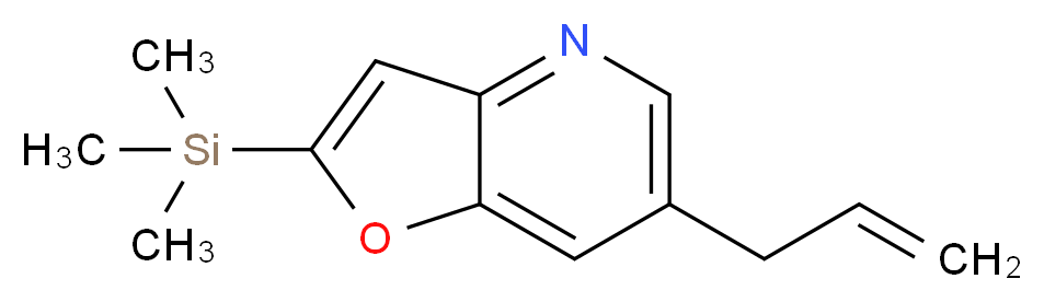 6-Allyl-2-(trimethylsilyl)furo[3,2-b]pyridine_分子结构_CAS_1203499-15-3)