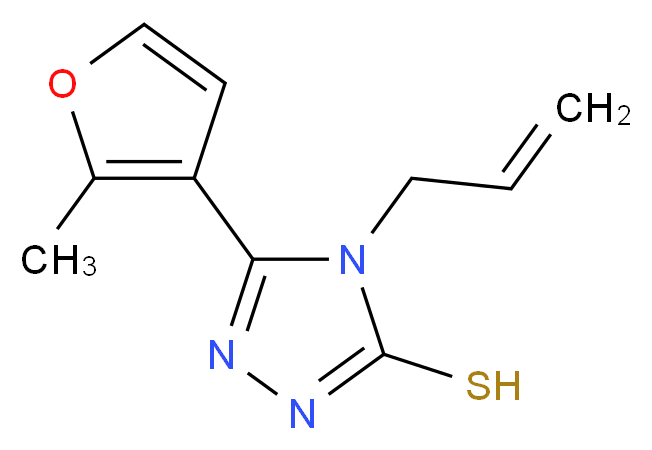 4-Allyl-5-(2-methyl-3-furyl)-4H-1,2,4-triazole-3-thiol_分子结构_CAS_)