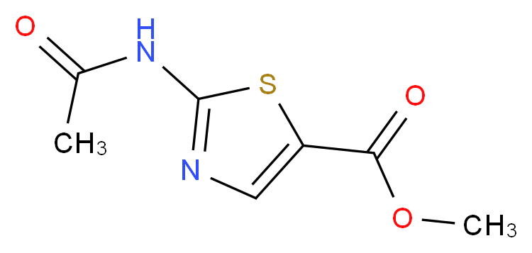 methyl 2-acetamido-1,3-thiazole-5-carboxylate_分子结构_CAS_1174534-36-1