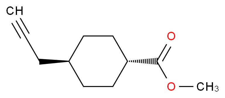 trans-4-(2-Propynyl)cyclohexanecarboxylic Acid Methyl Ester_分子结构_CAS_250682-81-6)