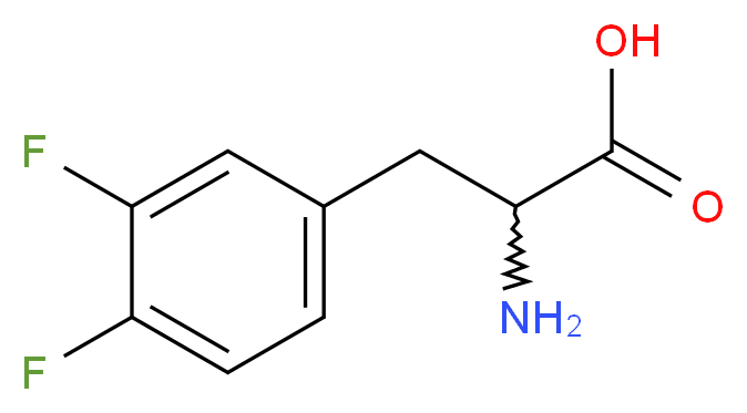 2-amino-3-(3,4-difluorophenyl)propanoic acid_分子结构_CAS_32133-36-1