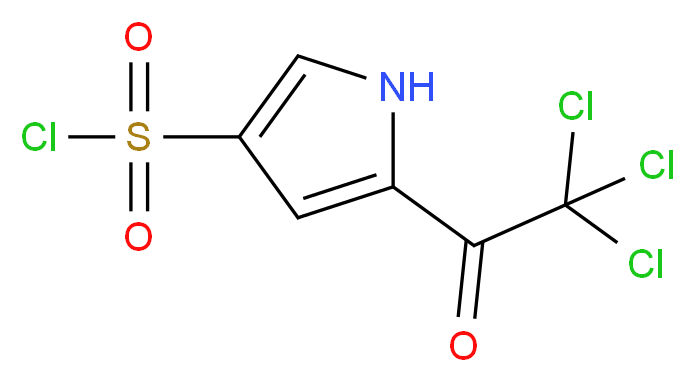 5-(trichloroacetyl)-1H-pyrrole-3-sulfonyl chloride_分子结构_CAS_867330-05-0