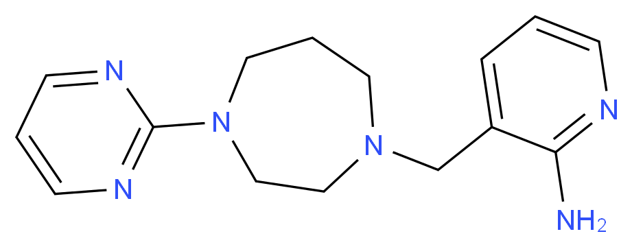 3-[(4-pyrimidin-2-yl-1,4-diazepan-1-yl)methyl]pyridin-2-amine_分子结构_CAS_)
