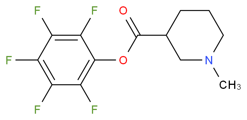 pentafluorophenyl 1-methylpiperidine-3-carboxylate_分子结构_CAS_946409-23-0