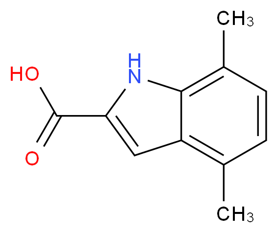 4,7-dimethyl-1H-indole-2-carboxylic acid_分子结构_CAS_103988-96-1