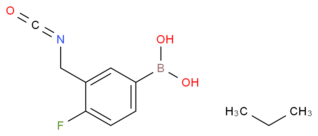 [4-fluoro-3-(isocyanatomethyl)phenyl]boronic acid; propane_分子结构_CAS_874219-28-0