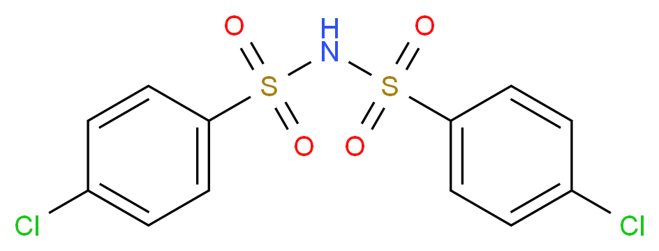 4-chloro-N-(4-chlorobenzenesulfonyl)benzene-1-sulfonamide_分子结构_CAS_2725-55-5