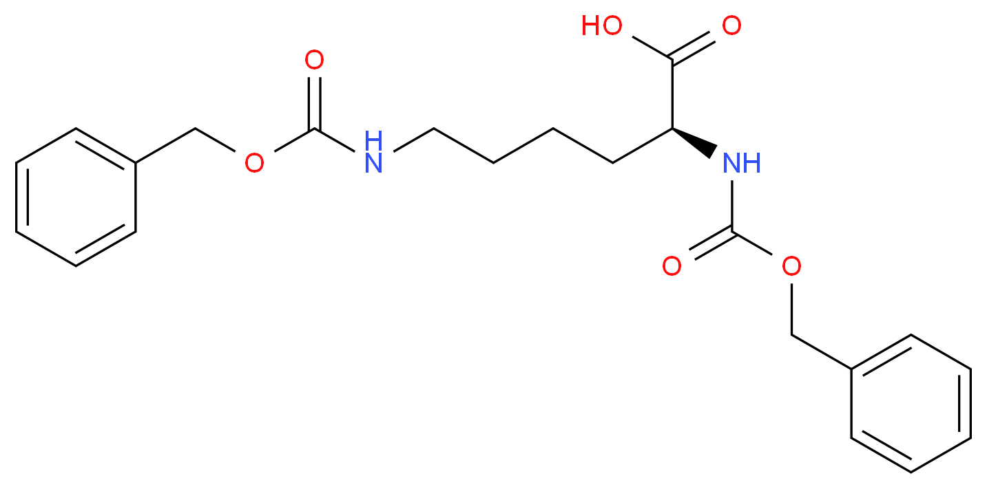 N2,N6-Bis(benzyloxycarbonyl)-L-lysine_分子结构_CAS_405-39-0)