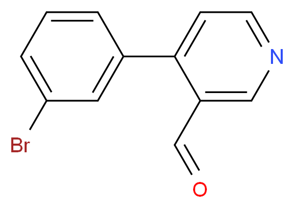 4-(3-Bromophenyl)nicotinaldehyde_分子结构_CAS_376646-64-9)