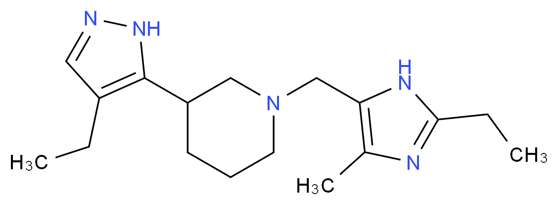 1-[(2-ethyl-4-methyl-1H-imidazol-5-yl)methyl]-3-(4-ethyl-1H-pyrazol-5-yl)piperidine_分子结构_CAS_)