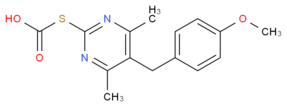 4-Methoxybenzyl-S-(4,6-dimethylpyrimidine-2-yl)thiocarbonate_分子结构_CAS_41840-29-3)