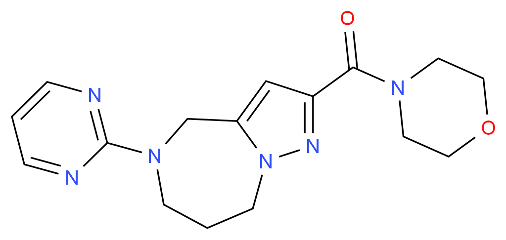 2-(morpholin-4-ylcarbonyl)-5-pyrimidin-2-yl-5,6,7,8-tetrahydro-4H-pyrazolo[1,5-a][1,4]diazepine_分子结构_CAS_)