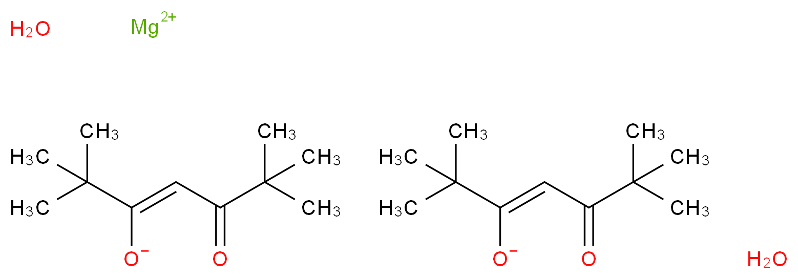 magnesium(2+) ion bis((3Z)-2,2,6,6-tetramethyl-5-oxohept-3-en-3-olate) dihydrate_分子结构_CAS_21361-35-3