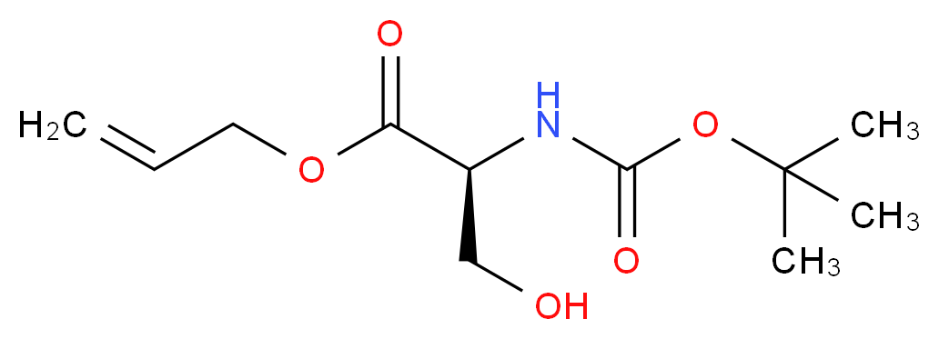 N-t-Boc-L-serine Allyl Ester_分子结构_CAS_143966-57-8)