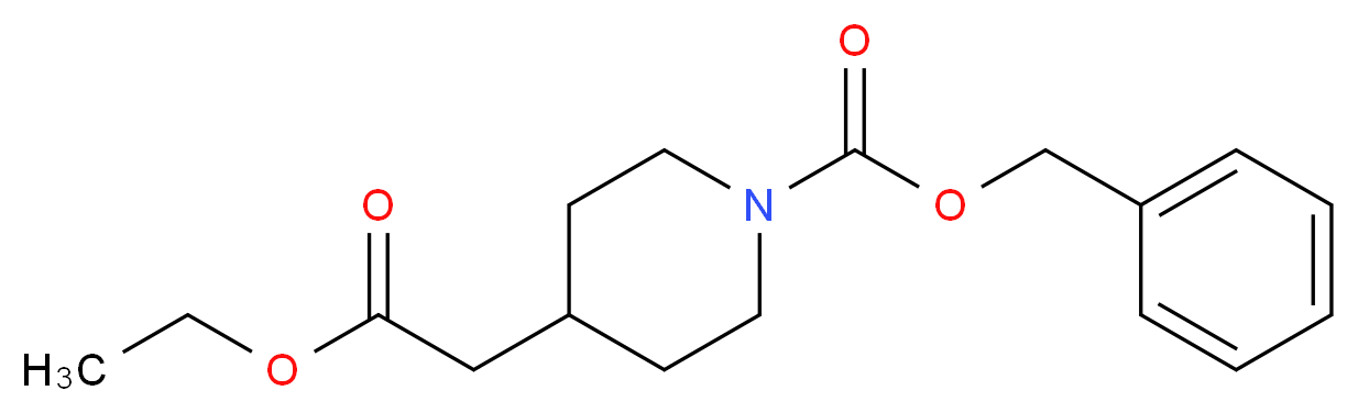 benzyl 4-(2-ethoxy-2-oxoethyl)piperidine-1-carboxylate_分子结构_CAS_80221-26-7