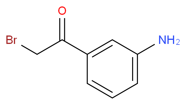 1-(3-aminophenyl)-2-bromoethan-1-one_分子结构_CAS_57946-55-1
