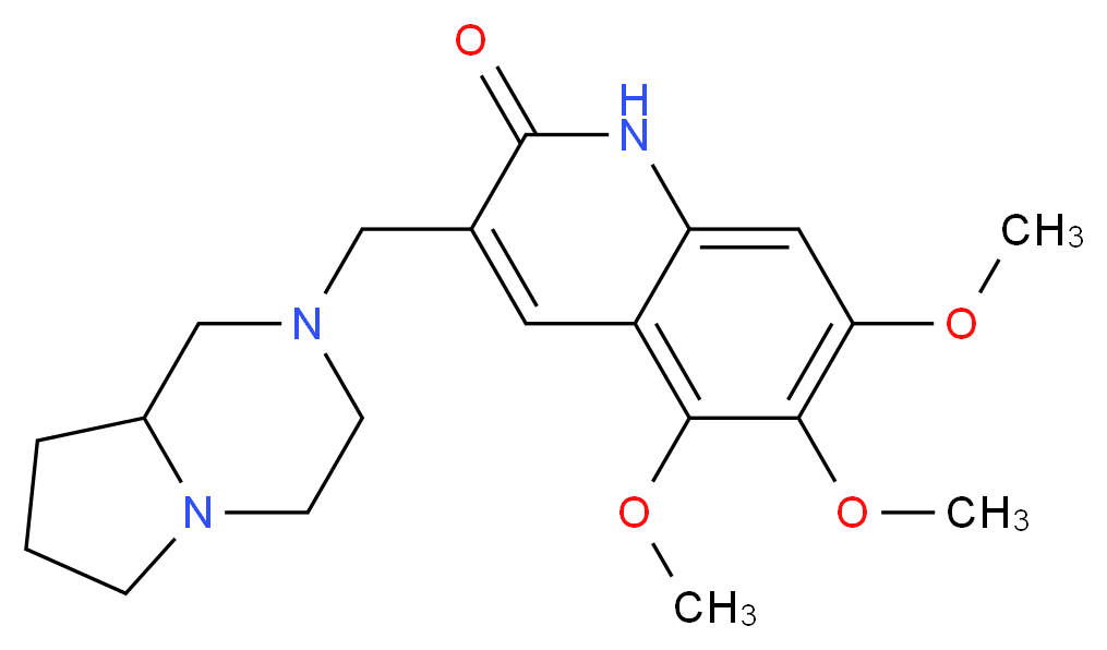 3-(hexahydropyrrolo[1,2-a]pyrazin-2(1H)-ylmethyl)-5,6,7-trimethoxyquinolin-2(1H)-one_分子结构_CAS_)