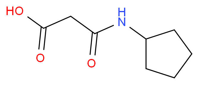 3-(cyclopentylamino)-3-oxopropanoic acid_分子结构_CAS_1060817-51-7)