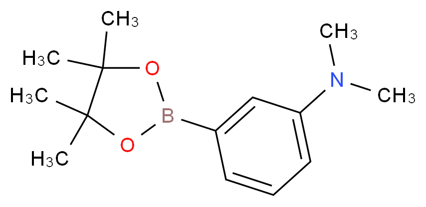 N,N-dimethyl-3-(tetramethyl-1,3,2-dioxaborolan-2-yl)aniline_分子结构_CAS_325142-87-8