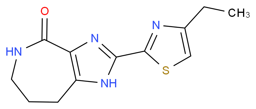 2-(4-ethyl-1,3-thiazol-2-yl)-5,6,7,8-tetrahydroimidazo[4,5-c]azepin-4(1H)-one_分子结构_CAS_)