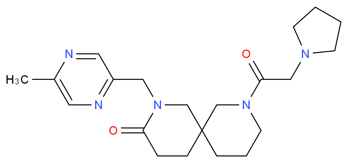 2-[(5-methylpyrazin-2-yl)methyl]-8-(pyrrolidin-1-ylacetyl)-2,8-diazaspiro[5.5]undecan-3-one_分子结构_CAS_)