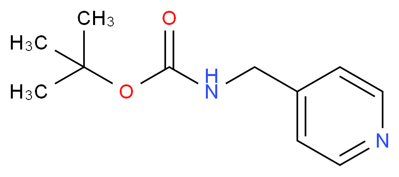 tert-butyl N-(pyridin-4-ylmethyl)carbamate_分子结构_CAS_111080-65-0